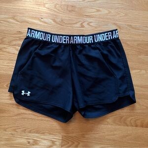 Under Armour Black Athletic Shorts Moisture-Wicking Performance
